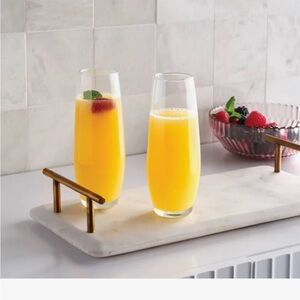 Threshold Clear Stemless Champagne Flutes - 6-pack